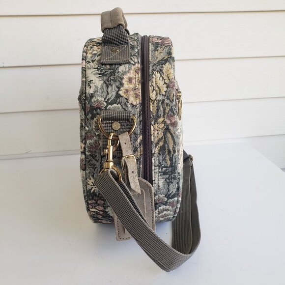 Vintage 90s / Y2K Ricardo Beverly Hills tapestry rounded luggage bag - Picture 4 of 14